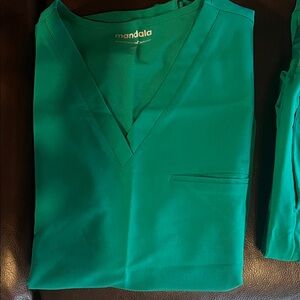 Mandala Women's Green Scrub Top